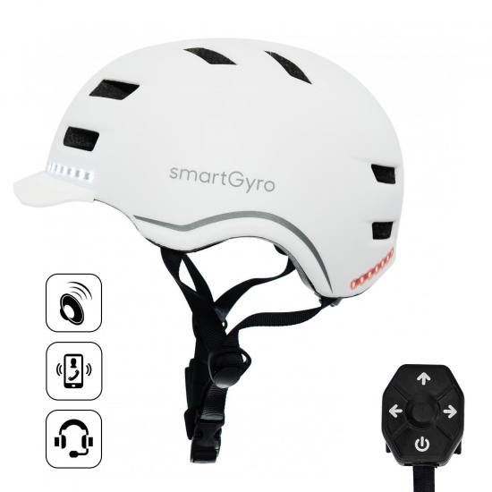 Casco deportivo inteligente SmartGyro SMART PRO M blanco